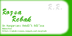 rozsa rebak business card